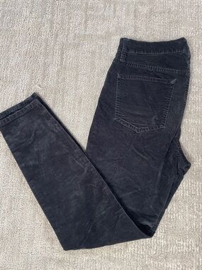 J. Crew Slim Black velvet  Skinny Pants